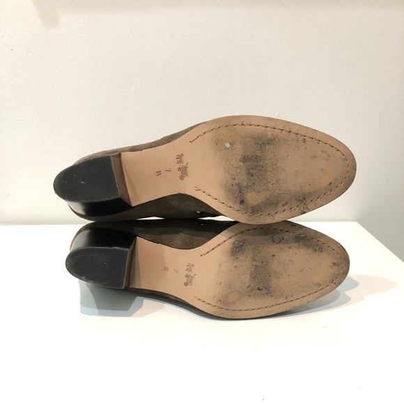 Coach: Women’s Suede Heeled Bootie with Pull Tabs: Size: 7 - Picture 7 of 8